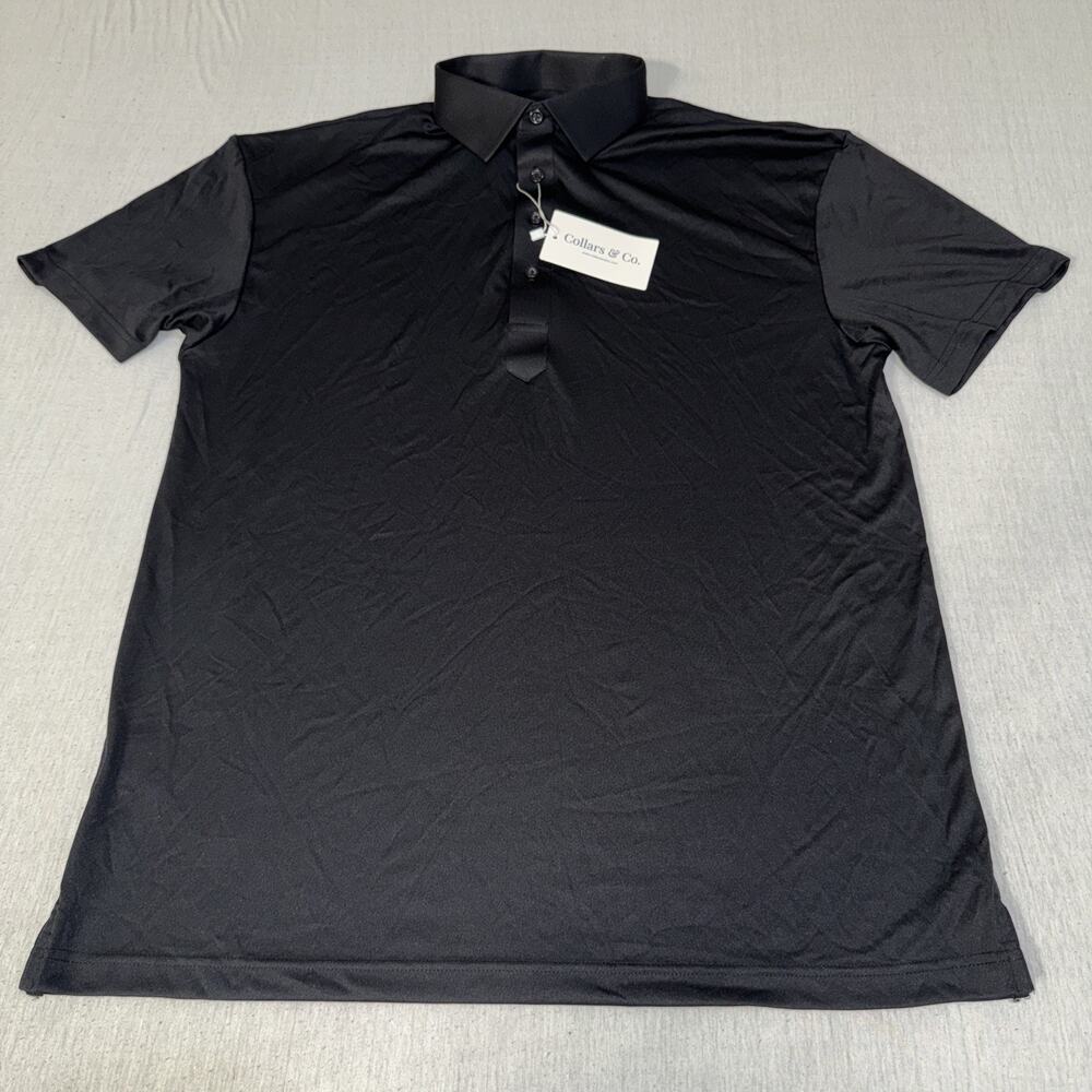 Collars and Co Golf Polo Black - Size Large Preppy New With Tags